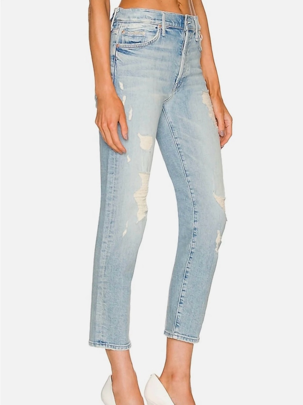 MOTHER SUPERiOR the trickster ankle jeans - an icy confession size 29 distressed